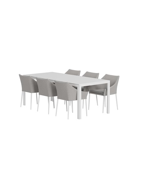 Matgrupp Break med Spoga matstolar, 205 × 90 cm