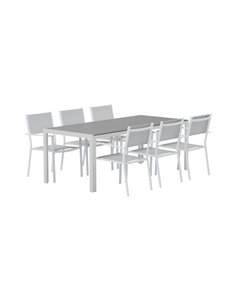 Matgrupp Break med Copacabana matstolar, 205 × 90 cm 2