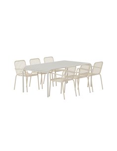 Matgrupp Borneo med Peking matstolar, 200 × 100 cm 2