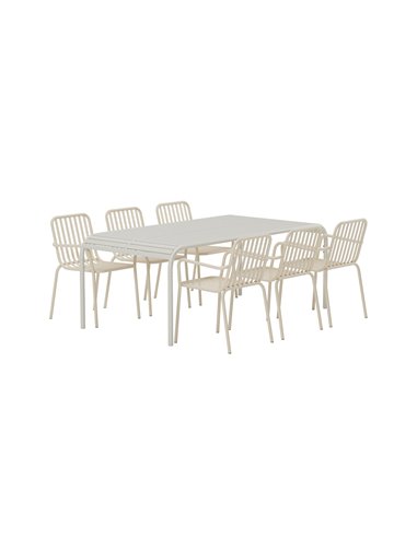 Matgrupp Borneo med Peking matstolar, 200 × 100 cm