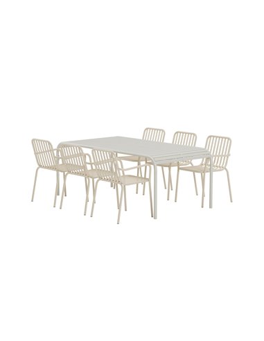 Matgrupp Borneo med Peking matstolar, 200 × 100 cm