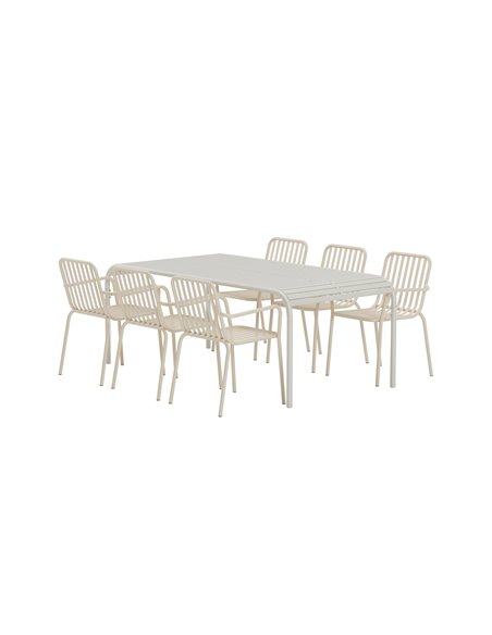 Matgrupp Borneo med Peking matstolar, 200 × 100 cm