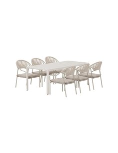 Matgrupp Giardini med Paros matstolar, 200 × 90 cm 2