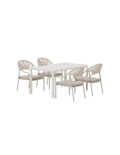 Matgrupp Giardini med Paros matstolar, 150 × 90 cm 2