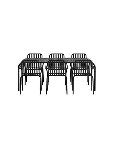 Matgrupp Borneo med Peking matstolar, 200 × 100 cm