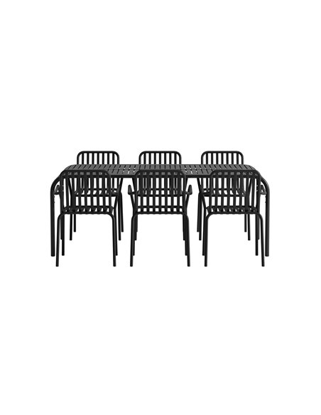 Matgrupp Borneo med Peking matstolar, 200 × 100 cm