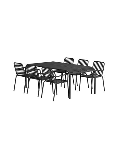 Matgrupp Borneo med Peking matstolar, 200 × 100 cm