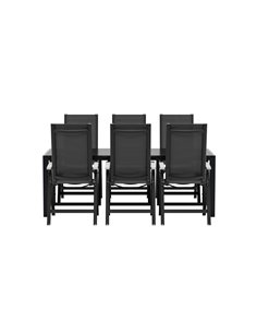 Matgrupp Break med Albany matstolar, 205 × 90 cm
