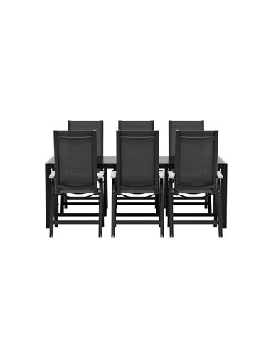 Matgrupp Break med Albany matstolar, 205 × 90 cm