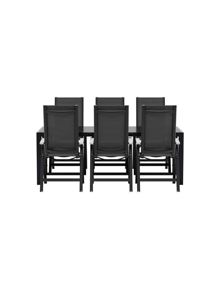 Matgrupp Break med Albany matstolar, 205 × 90 cm