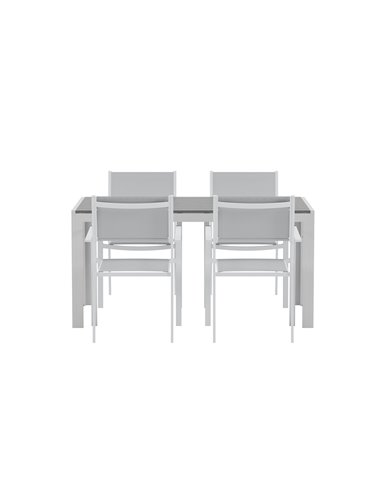 Matgrupp Break med Copacabana matstolar, 150 × 90 cm