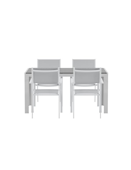 Matgrupp Break med Copacabana matstolar, 150 × 90 cm