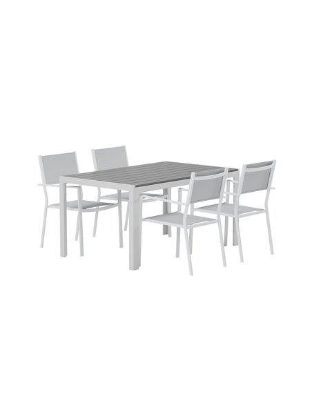 Matgrupp Break med Copacabana matstolar, 150 × 90 cm
