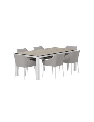 Matgrupp Llama med Spoga matstolar, 205 × 100 cm