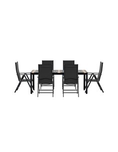 Matgrupp Togo med Break matstolar, 200 × 100 cm