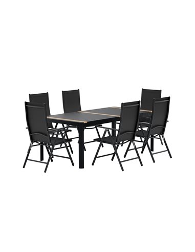 Matgrupp Togo med Break matstolar, 200 × 100 cm