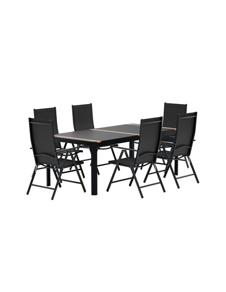 Matgrupp Togo med Break matstolar, 200 × 100 cm