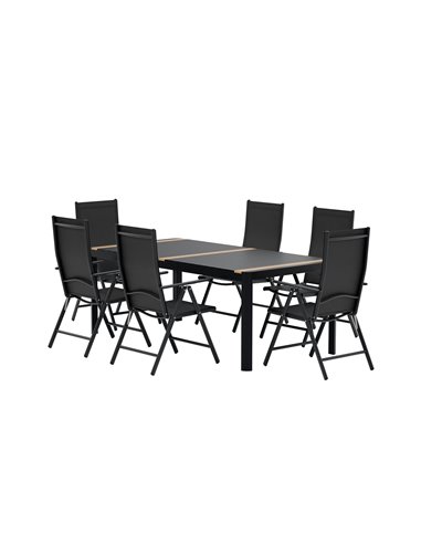 Matgrupp Togo med Break matstolar, 200 × 100 cm
