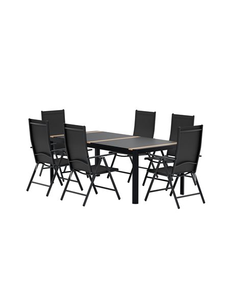 Matgrupp Togo med Break matstolar, 200 × 100 cm