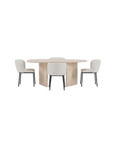 Matgrupp Grönvik med Edina matstolar, 180 × 90 cm