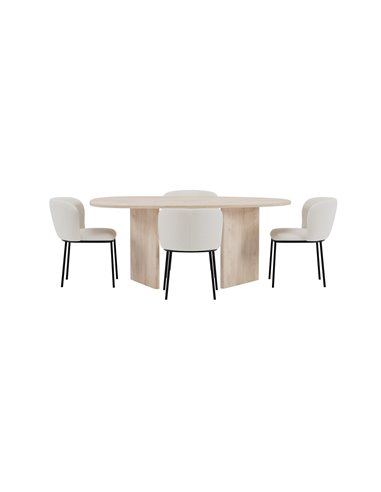 Matgrupp Grönvik med Edina matstolar, 180 × 90 cm