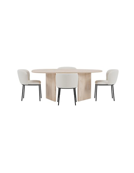 Matgrupp Grönvik med Edina matstolar, 180 × 90 cm