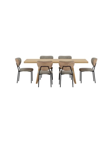 Matgrupp Logga med Butterfly matstolar, 210 × 100 cm