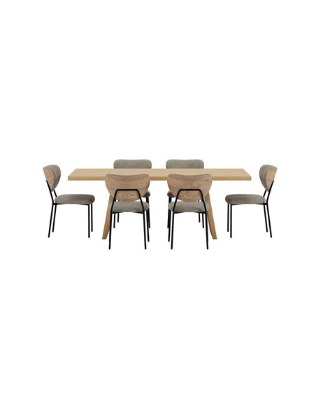 Matgrupp Logga med Butterfly matstolar, 210 × 100 cm