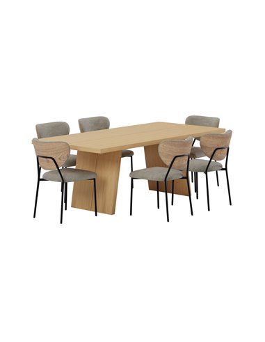 Matgrupp Logga med Butterfly matstolar, 210 × 100 cm