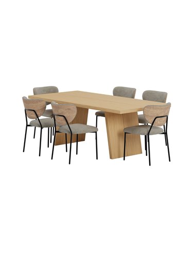 Matgrupp Logga med Butterfly matstolar, 210 × 100 cm