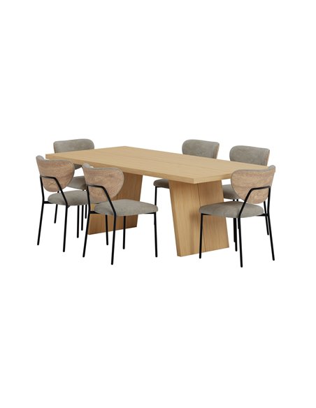 Matgrupp Logga med Butterfly matstolar, 210 × 100 cm