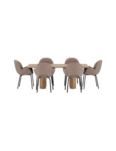 Matgrupp Lillehammer med Florensa matstolar, 200 × 90 cm