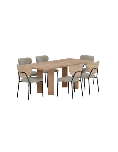 Matgrupp Lillehammer med Butterfly matstolar, 200 × 90 cm