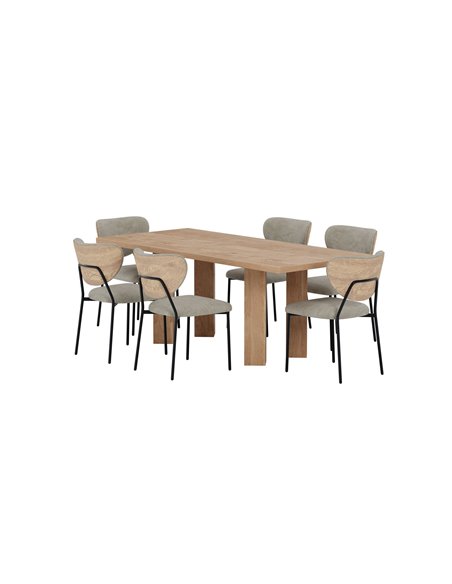 Matgrupp Lillehammer med Butterfly matstolar, 200 × 90 cm