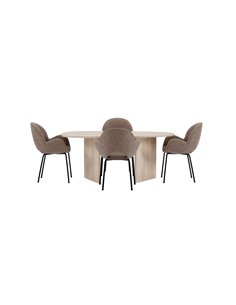 Matgrupp Grönvik med Florensa matstolar, 180 × 90 cm