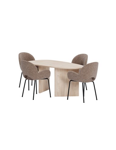 Matgrupp Grönvik med Florensa matstolar, 180 × 90 cm