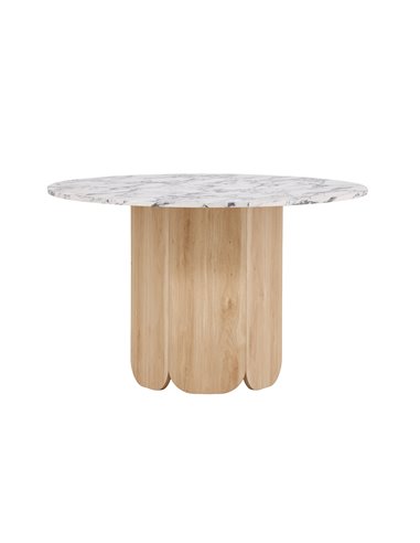 Runt matbord Tekla, Ø120 cm, Ljusgrå