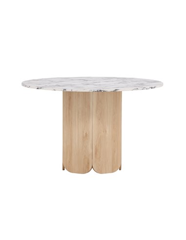 Runt matbord Tekla, Ø120 cm, Ljusgrå