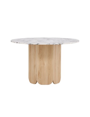 Runt matbord Tekla, Ø120 cm, Ljusgrå