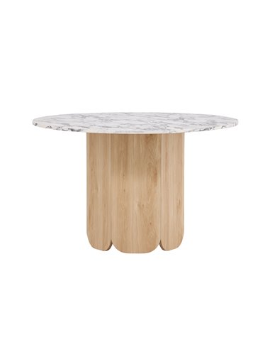Runt matbord Tekla, Ø120 cm, Ljusgrå