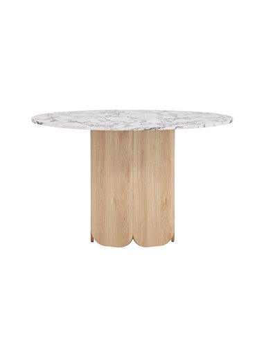 Runt matbord Tekla, Ø120 cm, Ljusgrå