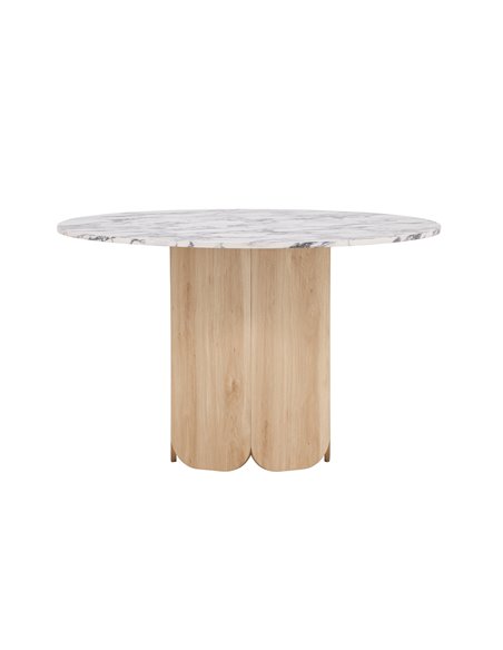 Runt matbord Tekla, Ø120 cm, Ljusgrå