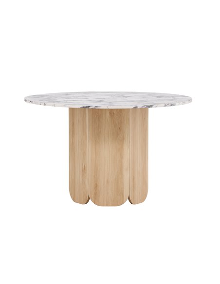 Runt matbord Tekla, Ø120 cm, Ljusgrå