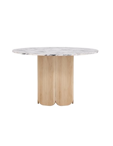 Runt matbord Tekla, Ø120 cm, Ljusgrå