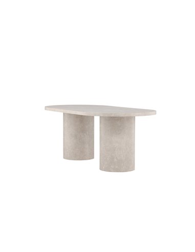 Ovalt matbord Narvik, 200 × 100 cm, Beige
