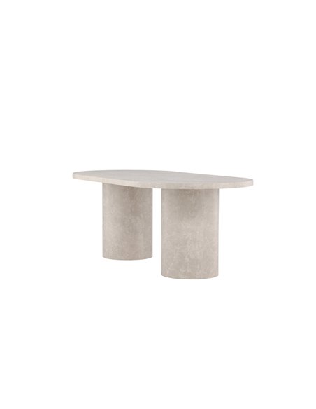 Ovalt matbord Narvik, 200 × 100 cm, Beige