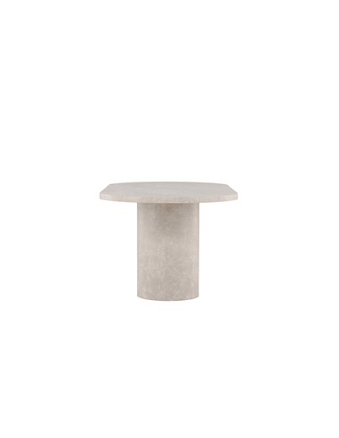 Ovalt matbord Narvik, 200 × 100 cm, Beige