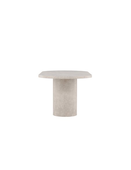 Ovalt matbord Narvik, 200 × 100 cm, Beige