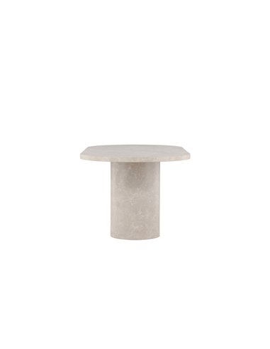 Ovalt matbord Narvik, 200 × 100 cm, Beige