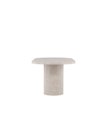 Ovalt matbord Narvik, 200 × 100 cm, Beige